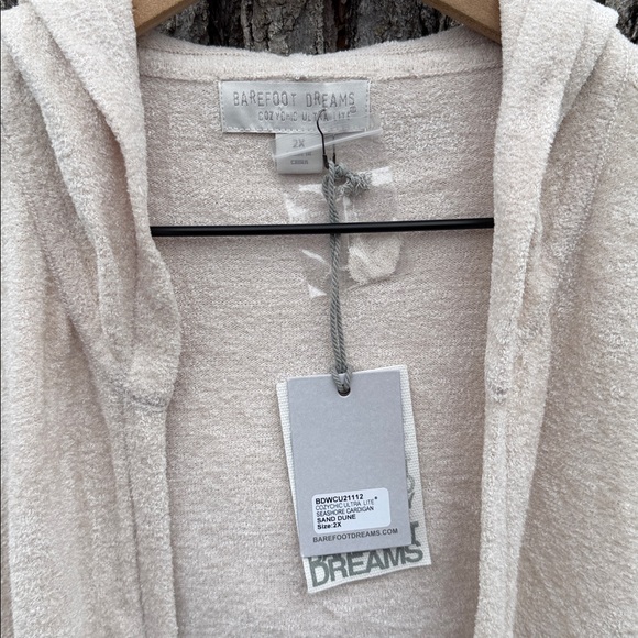 Barefoot Dreams CozyChic Ultra Lite Hooded Seashore Cardigan - Picture 3 of 4